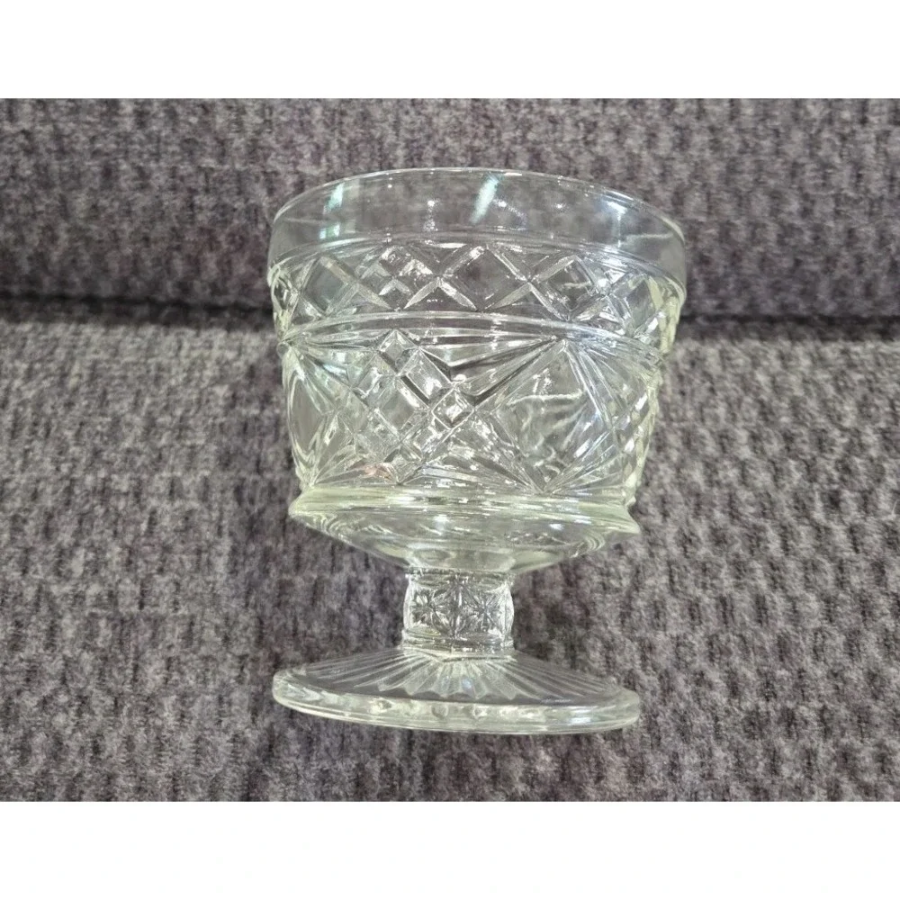 VINTAGE SET OF 5‎ CUT GLASS SHERBERT DESSERT CUPS PUDDING